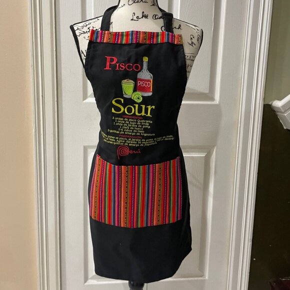 Other - APRON PERUVIAN GRUNGE INKA WITH PISCO SOUR RECIPE ONE SIZE PERFECT GIFT